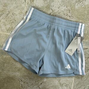 adidas Girls Mesh Shorts - Lt Blue - M